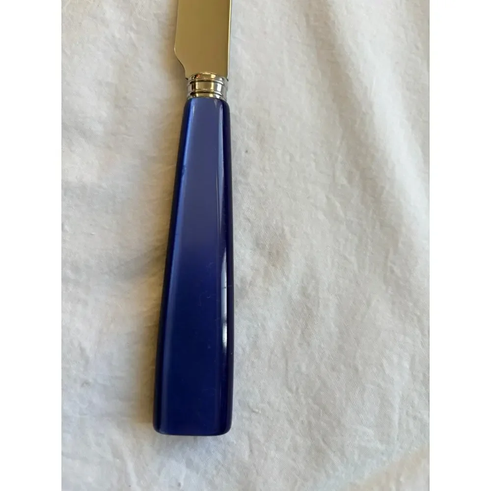 NEW Sabre Paris Icône Steel Blue Dinner Knife 18/10 Stainless Acrylic